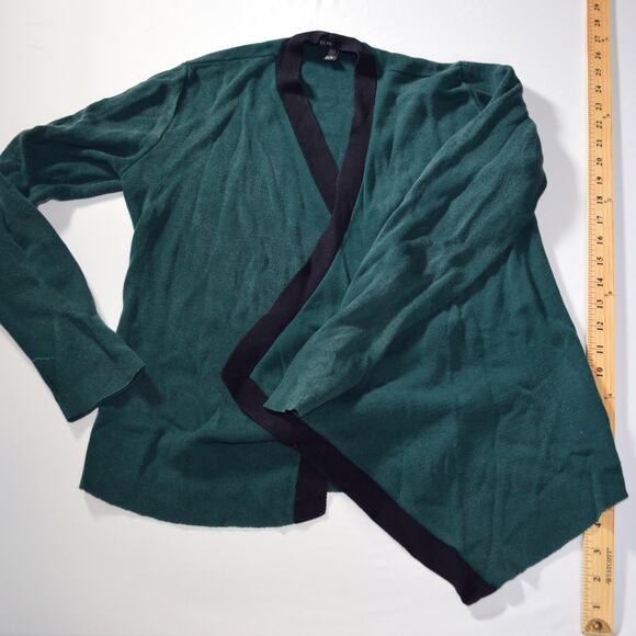 Eileen Fisher Systems open asymmetrical cardigan Women's Size XS in Green - Picture 3 of 6